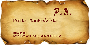 Peltz Manfréda névjegykártya